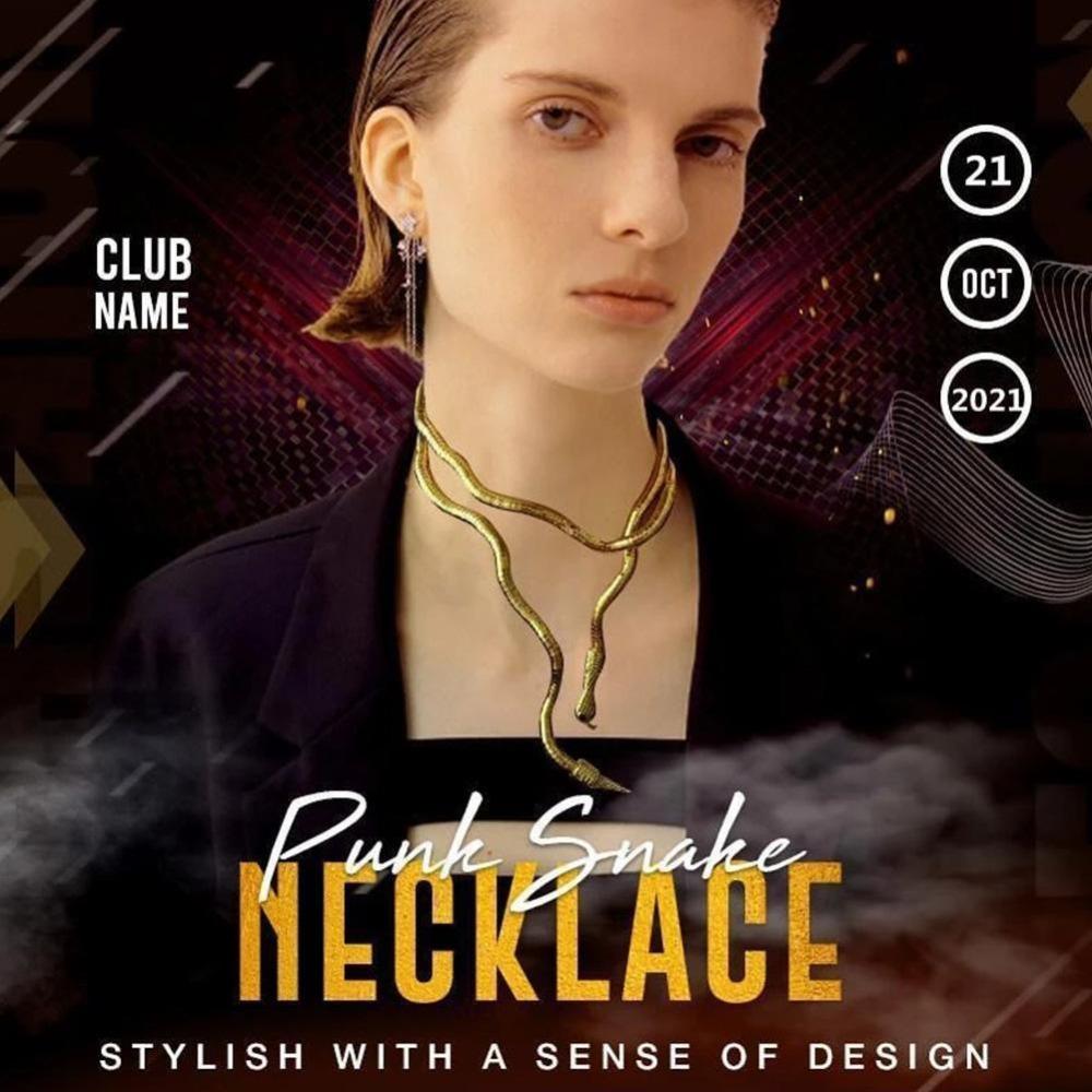 Скручивающийся 90 см гибкий чокер ювелирный сплав ожерелье браслет в виде змеи ожерелье