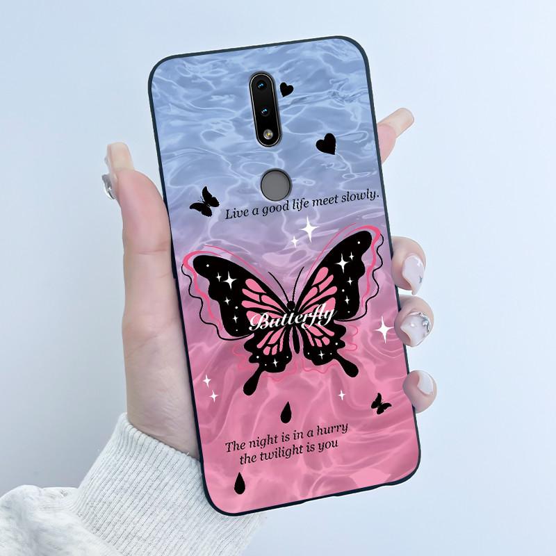 Cute Case For Nokia 4.2/Nokia 3/Nokia 3.1/Nokia3.2 Funda Capa Printing Shell Protective Cover Soft Silicone Cartoon Black Casing