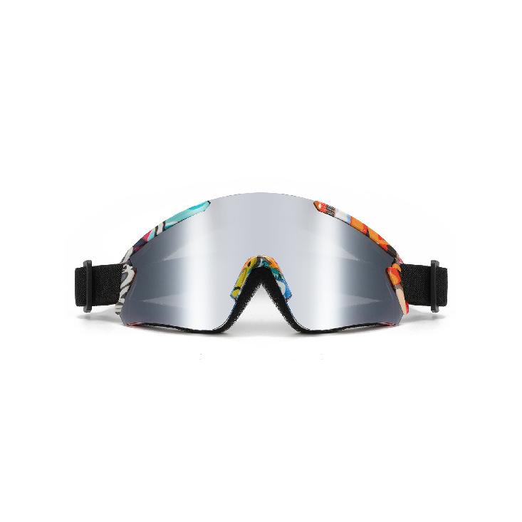 Outdoor mountaineering and skiing goggles, colorful protective sports eyewear, large-frame, windproof and sandproof ski goggles