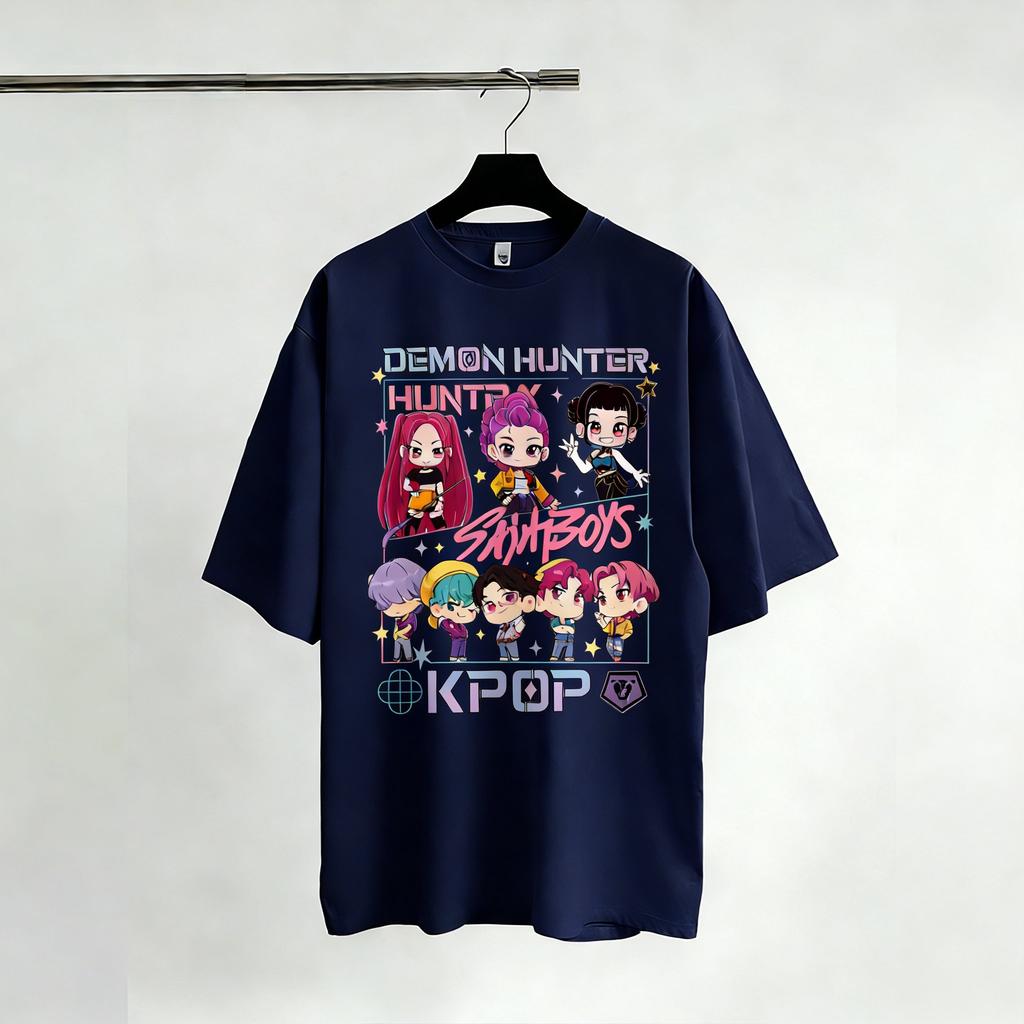 KPop Охотники на демонов Футболки Женские Мужские Ретро Кино Футболка Графическая Футболка Уличная Одежда Футболка с коротким рукавом Летние Повседневные Топы Мода 2026