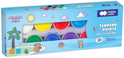 Happy Color Poster Paints 12 Colors 25ml Yummy Yum Capybara