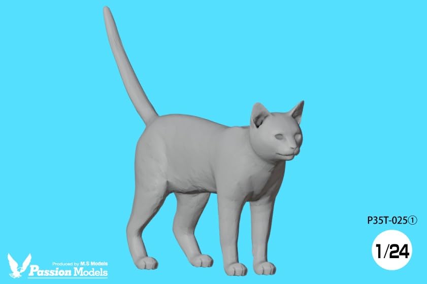 Passion Models Масштабный смоляной набор Набор из 5 кошек для любителей кошек 1/24 (P35T-025) - (животные)