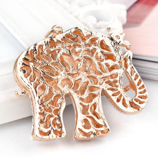 Милый слон красочные стразы для женщин автомобильная сумка брелок для ключей кошелек Шарм