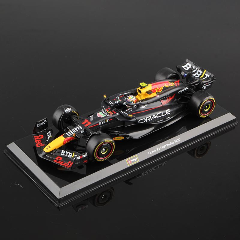 Ббураго 1:24 Red Bull Racing F1 RB20 2024 Формула Гран-при Лас-Вегаса Металлическая модель автомобиля №1 Ферстаппен №11 Перес Статическая литая игрушка