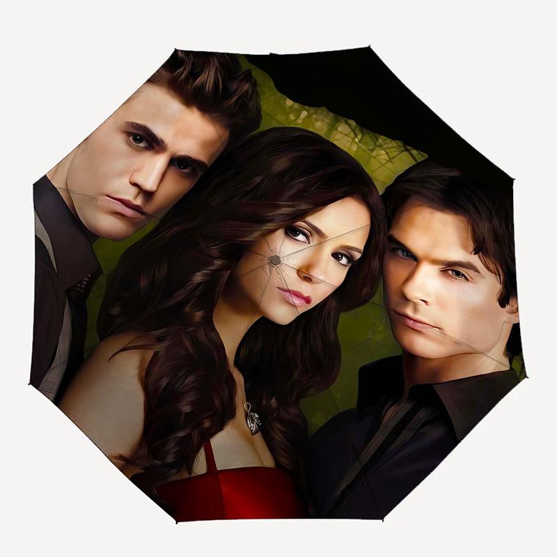 Vampire Diaries, Elena Automatic Opening and Closing, 8 rib Structure Portable Umbrella, Suitable for Men and Women in All Seasons Perfect