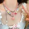 Beads Collar Bone Chain Dopaminergic Wind Clavicle Chain Cartoon Jewelry Pendant Necklace Girls