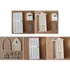 DIY Двойное Окно Деревянная Рама Кукольный Дом Окно Кукольная Мебель Двери Домашние Модели Украшения
