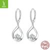 Простой классический набор серьги-подвеска с муассанитом в форме капли воды, легкая роскошь и элегантный стиль, серьги из стерлингового серебра S925.