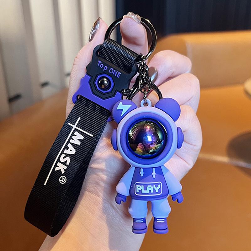 Брелок для ключей Lightning Bear Couples - мультяшный кулон для мужчин и женщин, подвеска для школьного ранца, автомобильный аксессуар