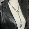 Slip Chain For Women Human Slipchain Choker Collar Heart Chain Necklace Heavy Cuban Long Chain