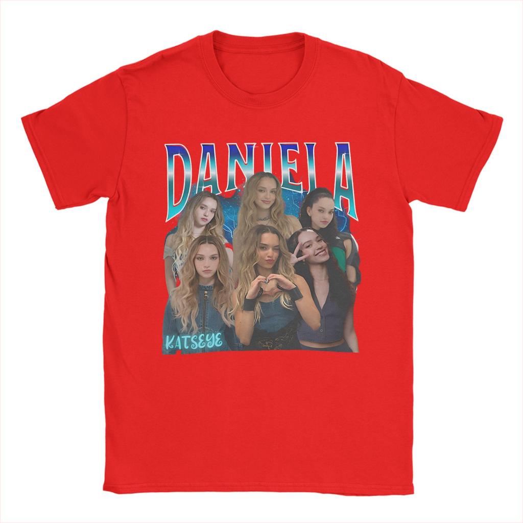 Katseye Daniela Мужские футболки Новинки Футболки с коротким рукавом Круглый вырез Футболки 100% хлопок Летняя одежда