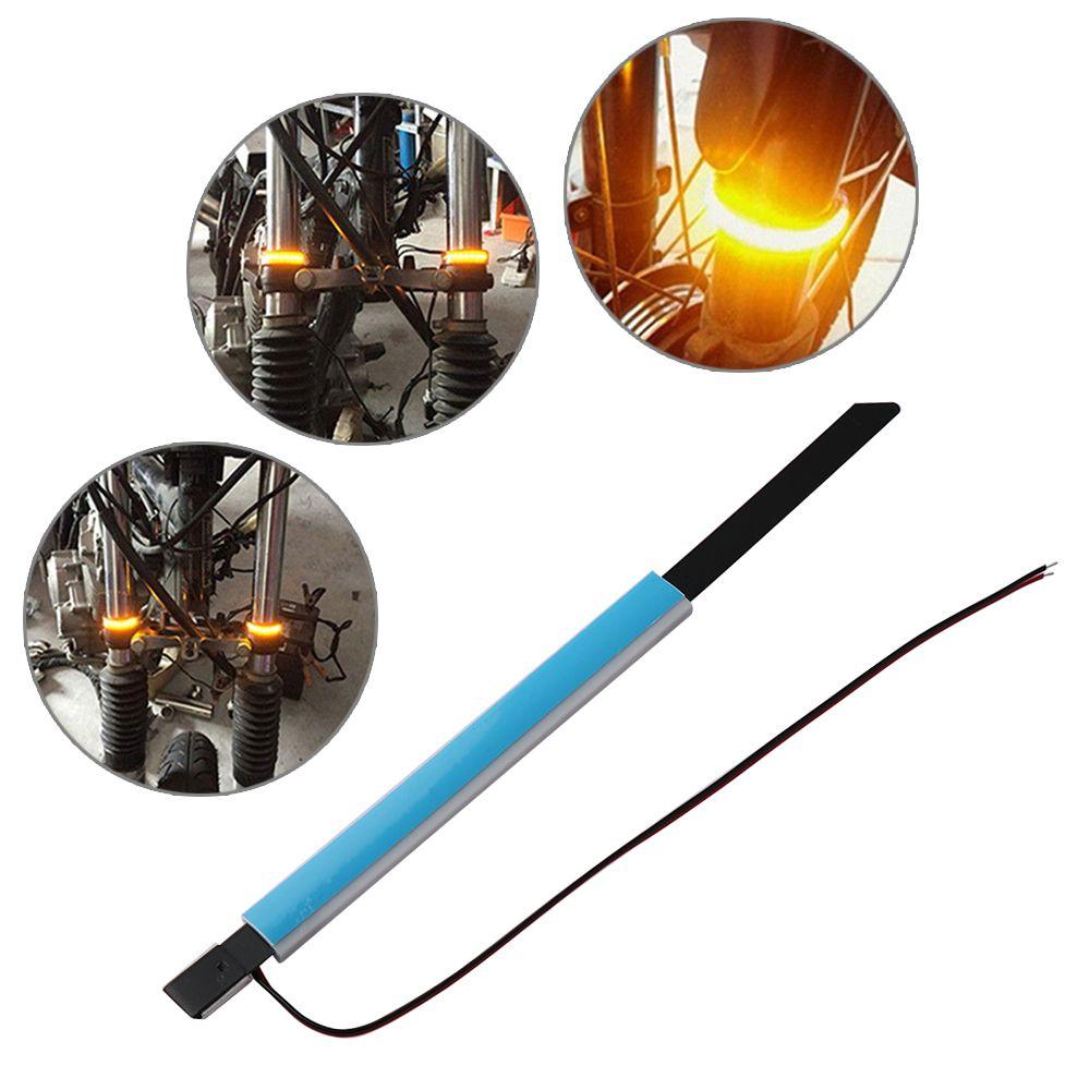 Flexible Red/Blue/Yellow/White 45mm-70mm Turn Signal Light  Indicator Fork Motorcycle SMD LED Strip