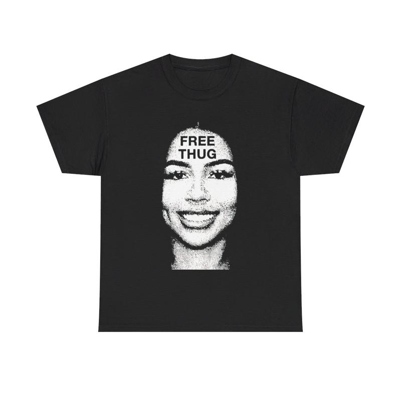 Винтажная унисекс футболка с графикой Free Thug
