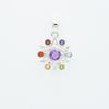 Star Chakra Pendant: 925 Sterling Silver Multi-Gemstone Healing Jewelry