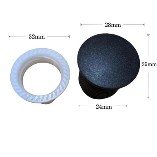 Set of 5 24mm Screw-On Button Plugs for Arcade Controllers and Leverless Controllers