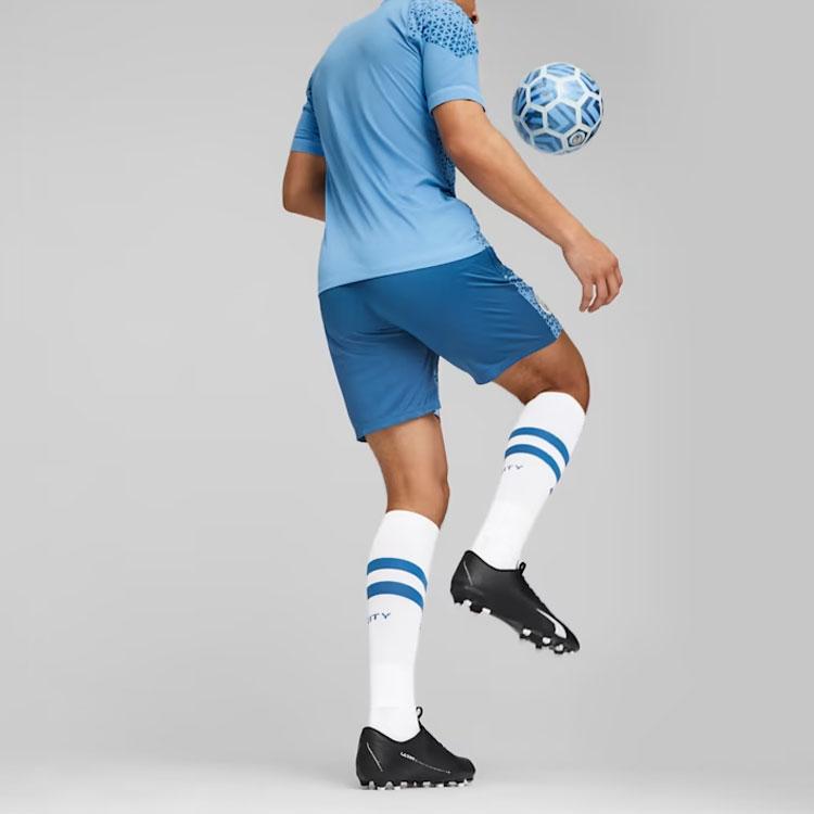 Puma Manchester City Football Training Shorts Men Bottoms Lake-Blue 772867-06