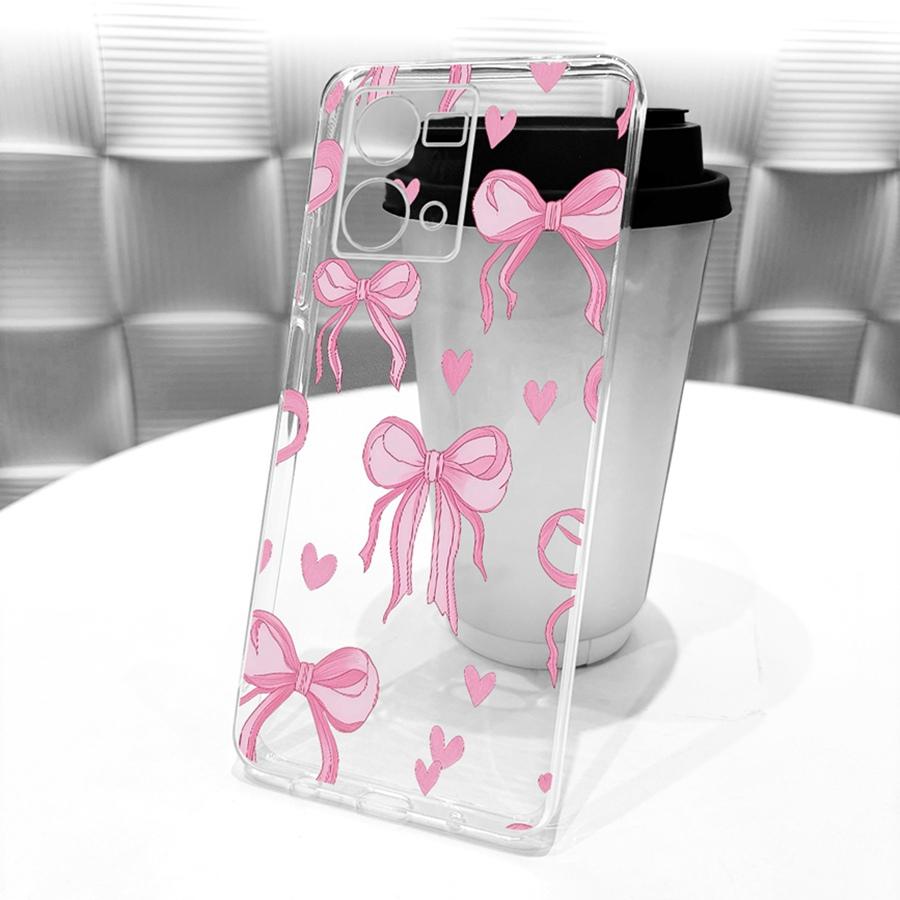 For OPPO Reno7 4G CPH2363 Case Soft TPU Protective Bow flower Phone Case For OPPO F21 Pro 4G transparent Reno 7 Cover Coque