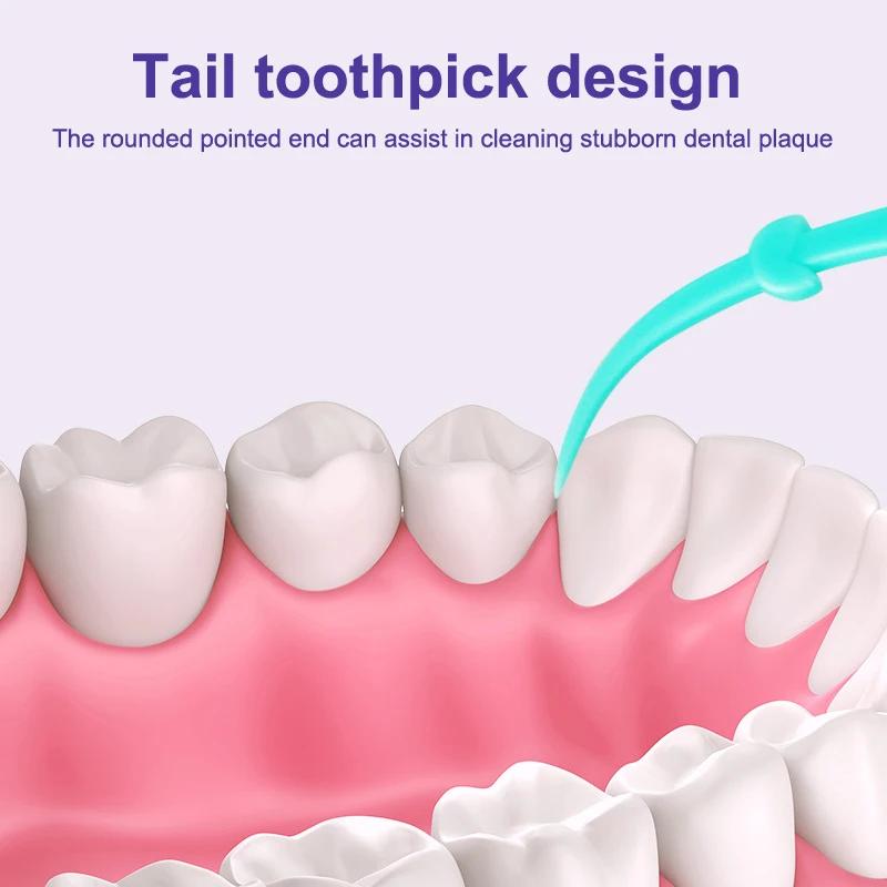 30pcs/Box Fruit Flavored Adult Dental Floss Swab Portable And Smooth Cleaning Dental Floss Stick Cleaning Oral Cavity Home