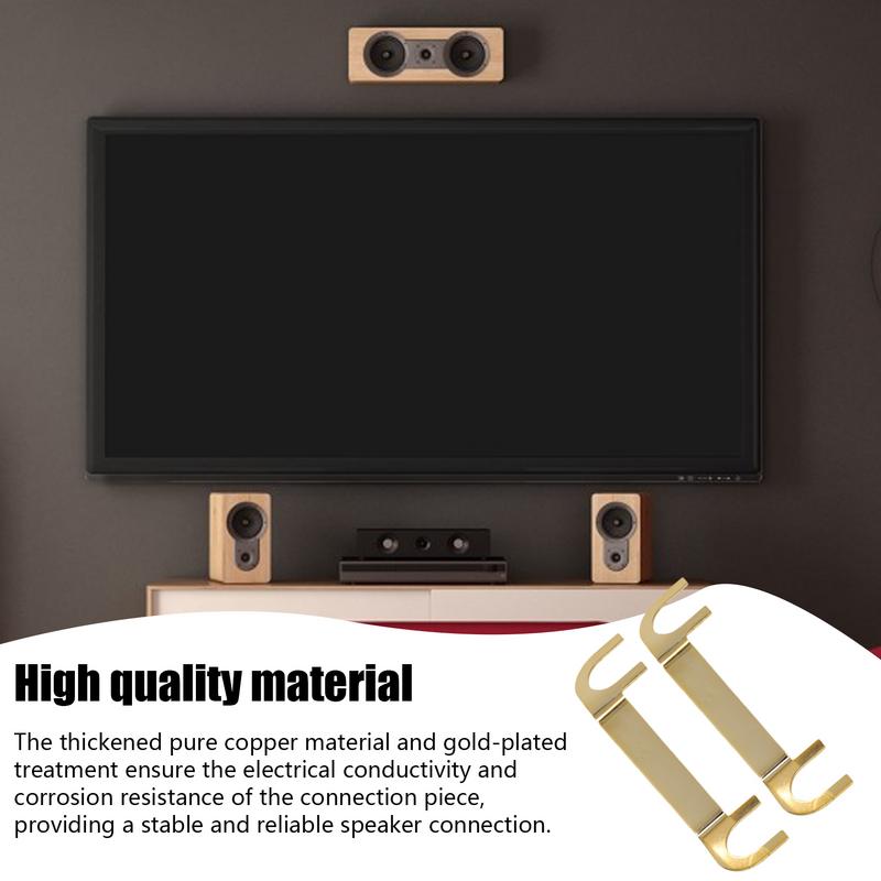 2 шт. Разъем для акустического провода Медный клеммный стакан Разъемы Золотой наконечник для акустических проводов Разъем для акустического провода Аксессуары для динамиков