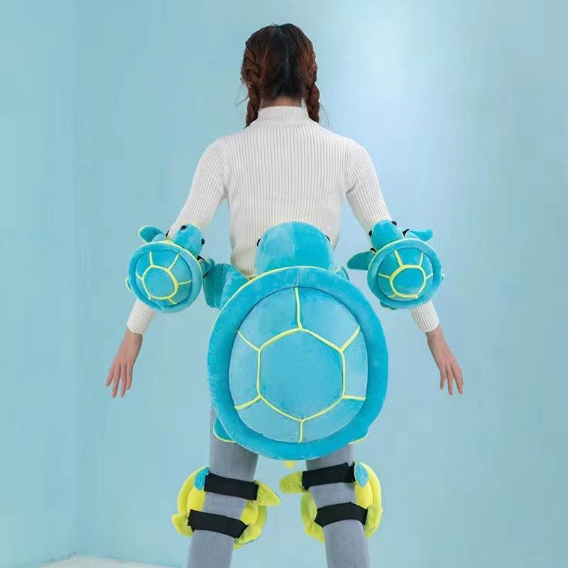 Ski protective gear thickened hip pad plus size turtle plush toy hip pad knee pad anti-fall pad