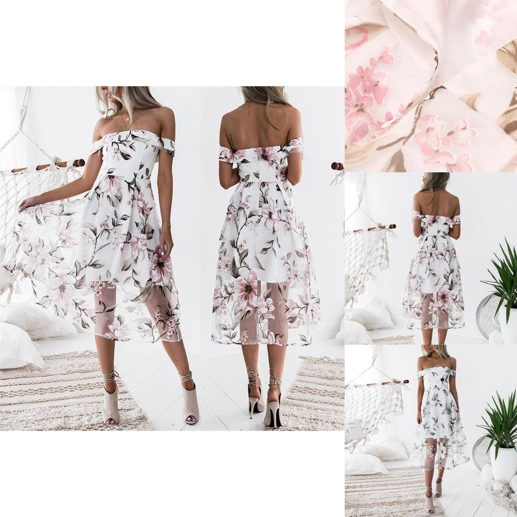 Элегантная женская одежда Винтажное платье из органзы Длинное с открытыми плечами Без бретелек Вечерняя одежда