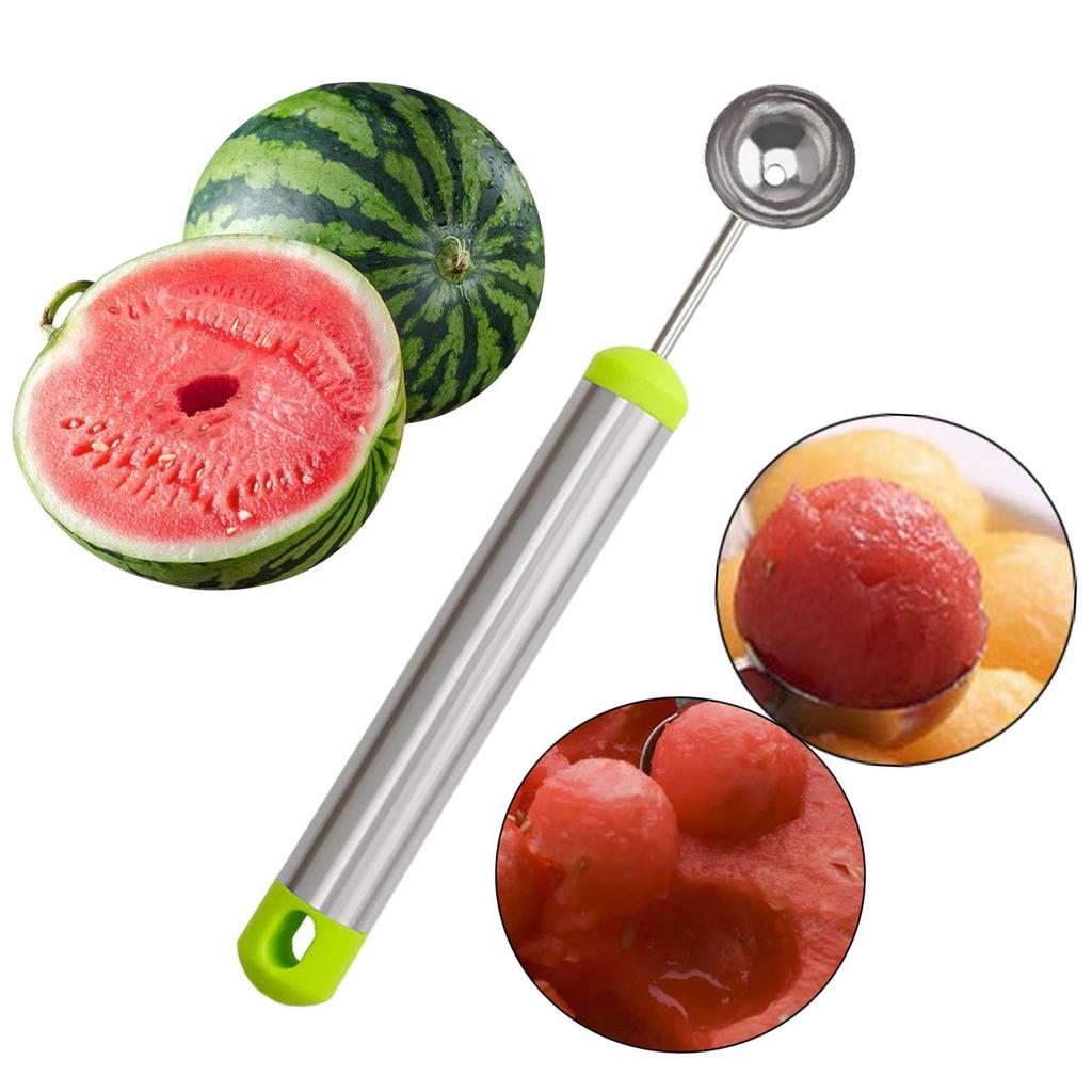 Melon Baller Spoon Portable DIY Fruit Baller Tool Fruit Scooper for Watermelon Cantaloupe Sorbet Meatballs Ice Cream
