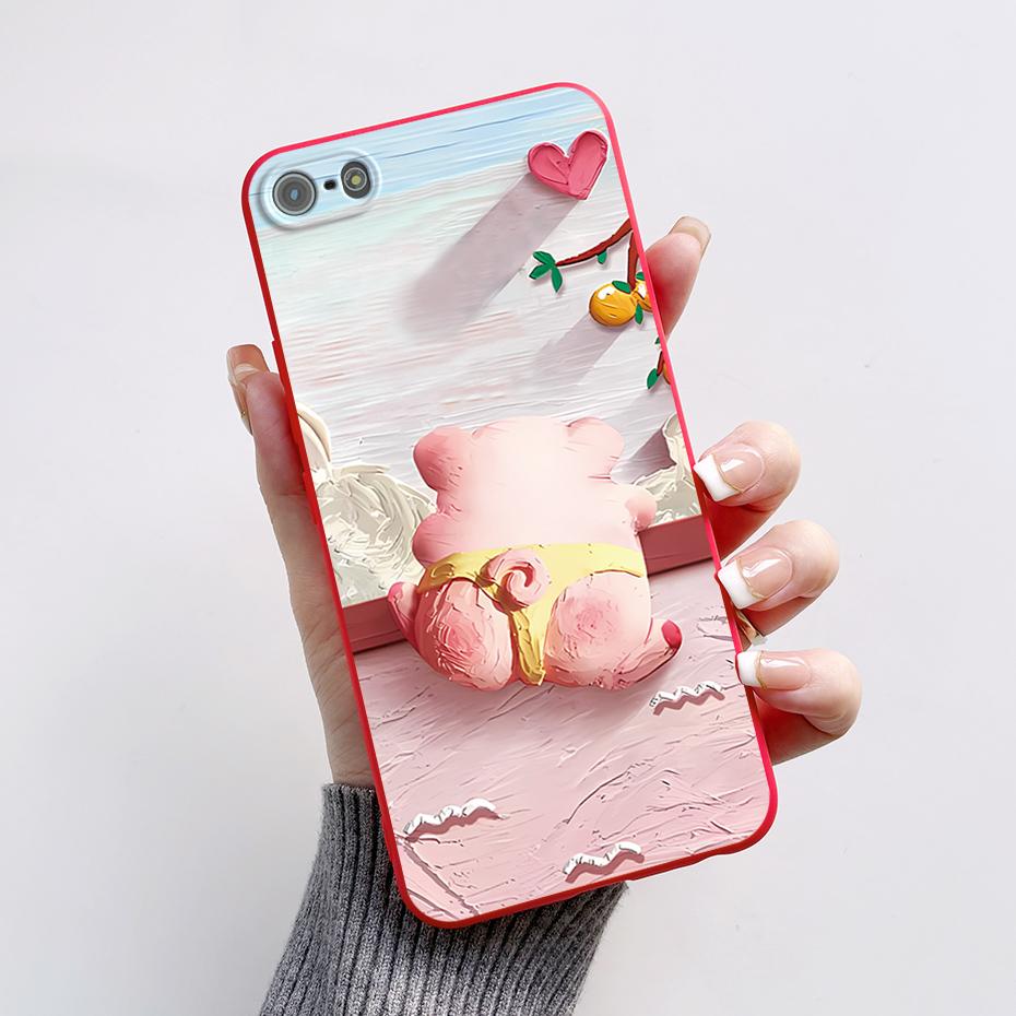 Чехол для iPhone 5 5s SE Милый Кролик Панда Мягкий Силиконовый Чехол для Телефона Для iPhone SE 2020 2022 iPhone5 iPhoneSE Fundas Бампер