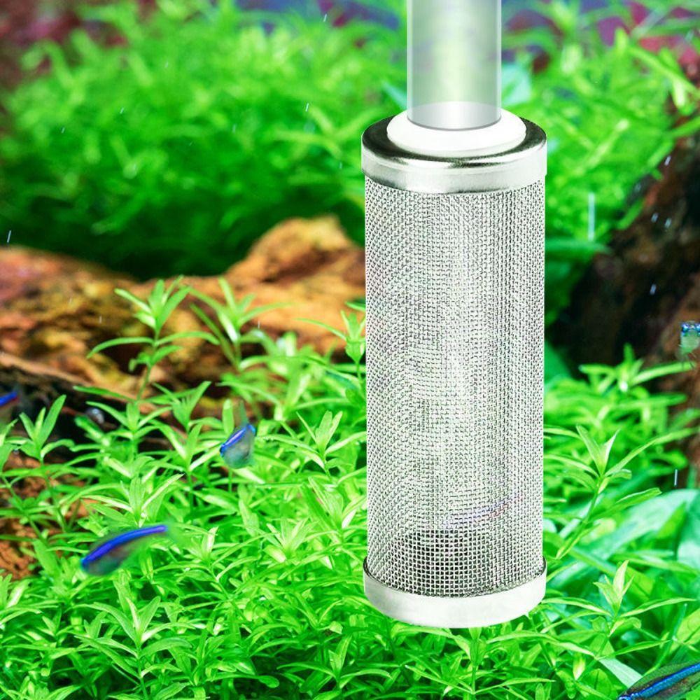 Cylinder Aquarium Inflow Inlet Filter Useful Stainless Steel Water Inlet Protective Sleeve 12mm/16mm Durable