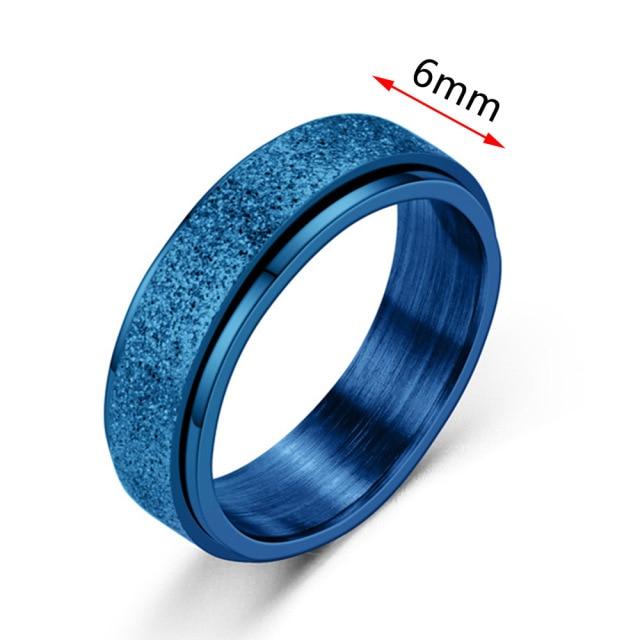 Кольцо тревоги для женщин, спиннер, кольца из нержавеющей стали, свободно вращающиеся, антистрессовые аксессуары, ювелирные изделия, подарки