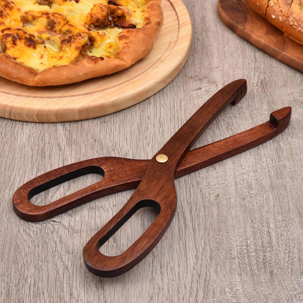 Wooden Kitchen Tongs BBQ Bread Clip Utensils Practical Food Clamp Toaster for Slicing Roasted