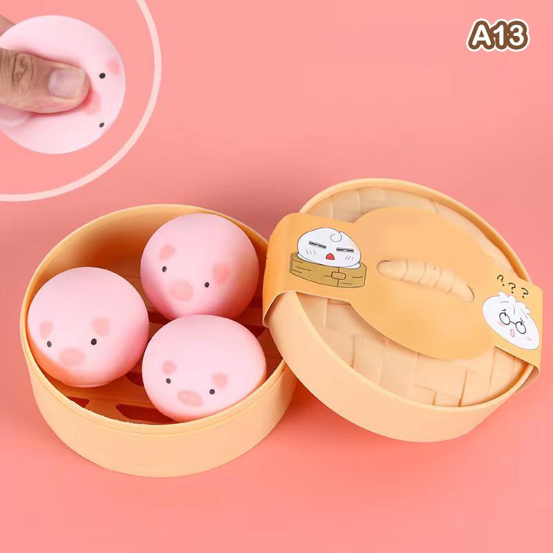 Гигантские пельмени Сквиши Игрушки для снятия тревоги Фиджет-игрушка Симуляция еды Паровой пирожок с начинкой Мягкое сжимание Тесто-игрушка для снятия стресса