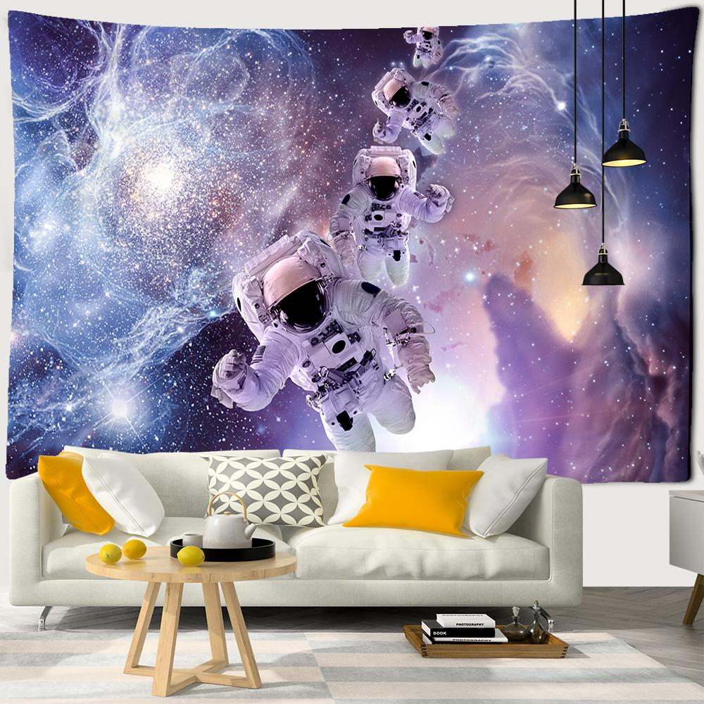 Гобелен с астронавтом «Вселенная», настенный гобелен, космический хиппи Тапитц, научная фантастика, коврик для путешествий, планеты, коврик с принтом, полиэстер, декор для комнаты