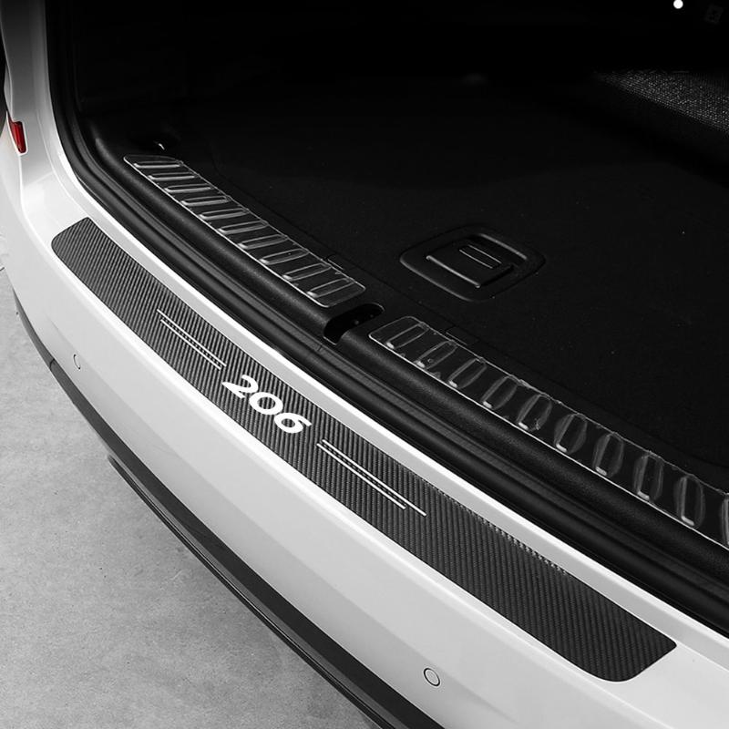 1 шт. автомобильный бампер из углеродного волокна, защита от царапин, наклейка для Peugeot 206 307 308 408 407 508 2008 5008 107