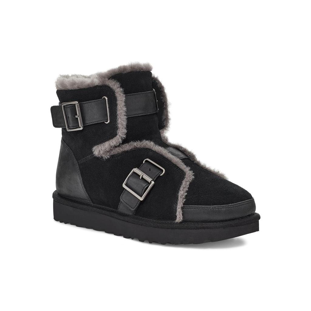 UGG Ботинки Dune Mini Buckle с флисовой подкладкой, черные, женские, 1119431-BLK