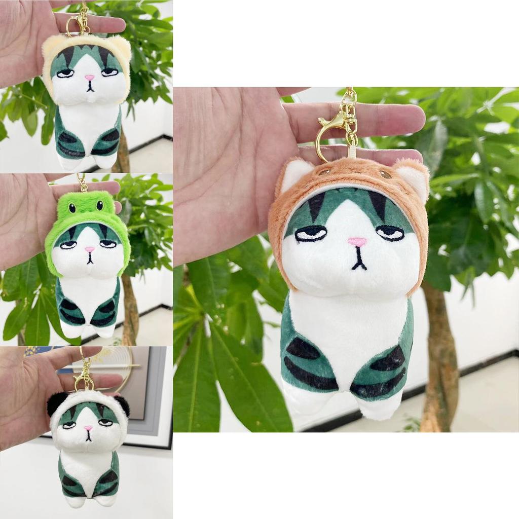Charming Cat Plush Keychain Unique Cartoon Doll Soft Toy Backpack Pendant Gift Idea