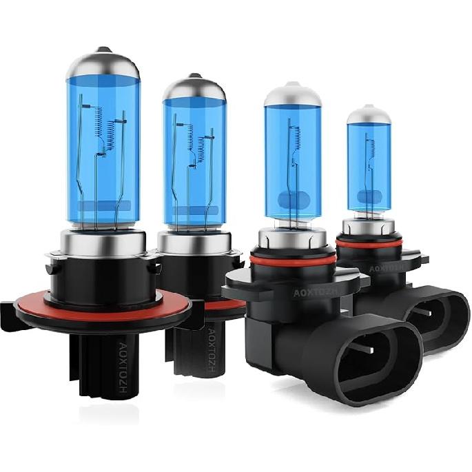 Headlight Bulbs Fit For 2014- Kia Soul,9008 High Low Beam Light Bulbs H8 Fog Light License Plate Lights Combo,Halogen Headlight,300% Brightness,Plug