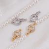 C5181 6-7mm S925 Sterling Silver 18K Gold Plated DIY Pearl Clasp Base | Jewelry Component, Pearl Not Included