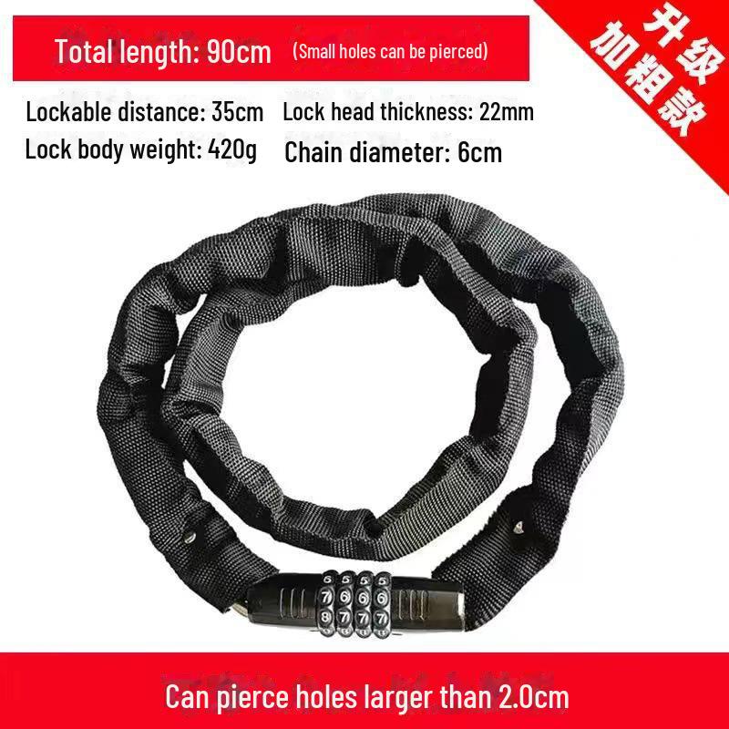 Anti-Theft Electric Vehicle Chain Lock for Motorcycles and Bicycles