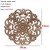 Vintage Unpainted Wood Carved Decal Corner Applique Frame For Home Furniture Wall Cabinet Door Decorative Wooden Miniature Craft