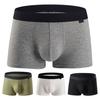 Мужские трусы-боксеры средней талии U-образные ребристые шорты трусы дышащие эластичные удобные трусы