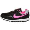 Nike MD Runner 2 Нескользящие Прочные Легкие Низкие Кроссовки для Бега Детские Кроссовки Черные Розовые 652967-061