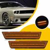 2PCS Amber Lens + LED Front Bumper Side Marker Light For Dodge Challenger 15-22