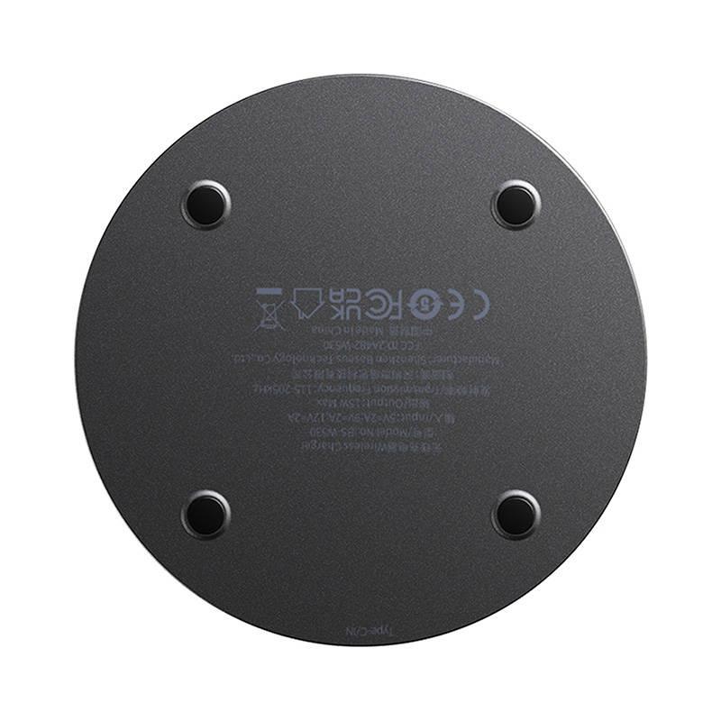 Bezprzewodowa Ładowarka Indukcyjna Baseus Simple 2, 15W Z Kable Usb-C Do Usb-C (Czarna)