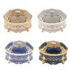 Retro Enamel European Style Oval Trinket Chest Jewelry Box Organizer Holder