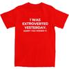 Vintage T-Shirt Introvert Cotton T Shirts Funny Sayings Trendy Cool Tshirt for Men Summer Awesome Casual Short Sleeves Tops