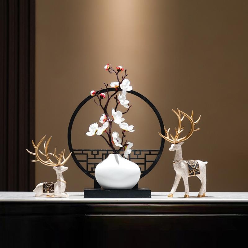 Пластиковое креативное украшение для двора в китайском стиле, фойе, мини-декоративная ваза, элегантная ширма