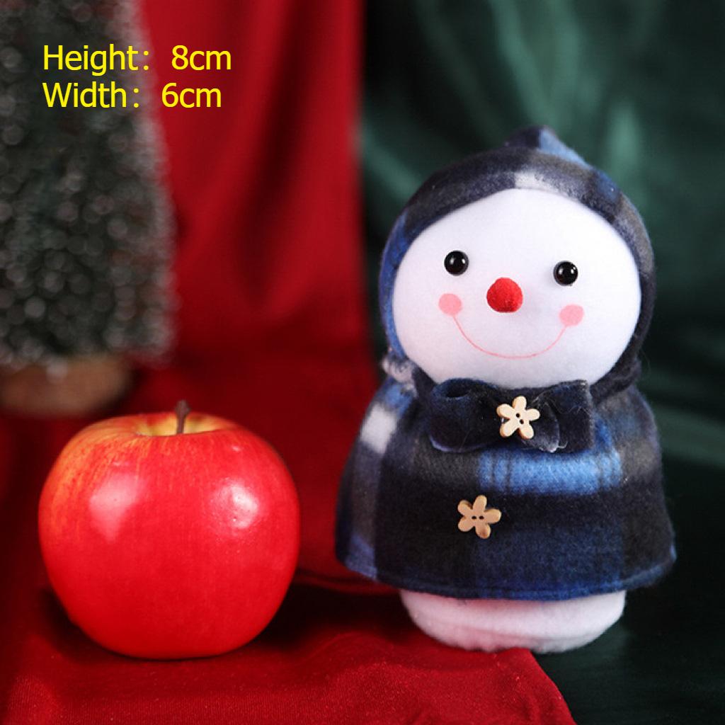 Рождественский мешочек для яблок Плюшевый снеговик Мешочек для рождественских яблок Упаковка для яблок на Рождественский сочельник Праздничные подарки Новогодние украшения Упаковка