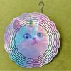 10 Inch Rotating Wind Chime with Cat Design 360 Degree Hook for Garden Balcony Decor Summer Spring Gift for Friends Family