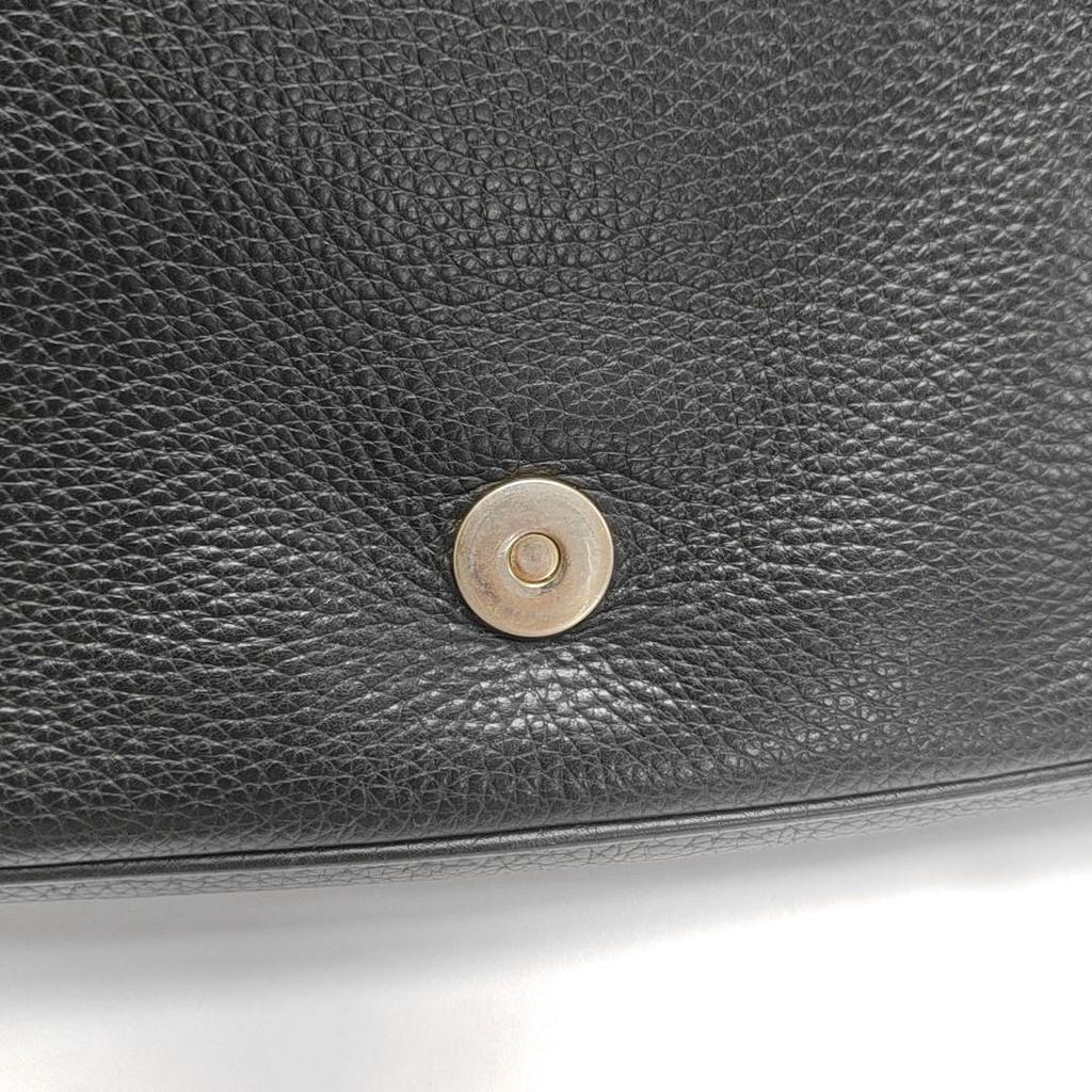 [Pre-Owned] Impressed Logo Chain Tassel Leather Crossbody Shoulder Bag - Good #FU4MSI