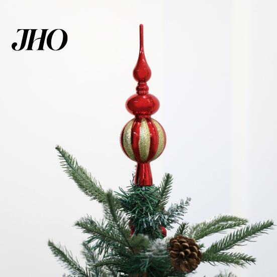 Christmas Tree Topper Xmas Glitter Treetop Anti-slip Bottle Gourd Shape Decoration Create Atmosphere Party Decor Holiday